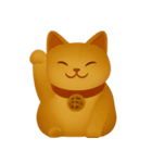 秋の色をした猫ちゃんスタンプ（個別スタンプ：35）