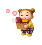 お団子2つ！【ぷっくり秋のエトセトラ3D】（個別スタンプ：8）