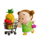 お団子2つ！【ぷっくり秋のエトセトラ3D】（個別スタンプ：25）