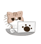 毎日五月病なねこたち 3D風！ネガティブ（個別スタンプ：36）