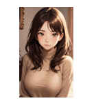 金髪のセーターの女の子の写真（個別スタンプ：15）