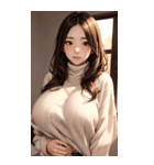 金髪のセーターの女の子の写真（個別スタンプ：40）