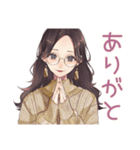 ふだん使いメガネガール♡（個別スタンプ：3）