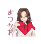 ふだん使いメガネガール♡（個別スタンプ：13）