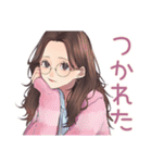 ふだん使いメガネガール♡（個別スタンプ：16）