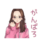 ふだん使いメガネガール♡（個別スタンプ：21）
