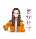 ふだん使いメガネガール♡（個別スタンプ：25）