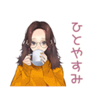 ふだん使いメガネガール♡（個別スタンプ：27）