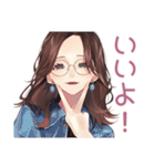 ふだん使いメガネガール♡（個別スタンプ：30）