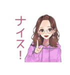 ふだん使いメガネガール♡（個別スタンプ：37）