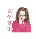 ふだん使いメガネガール♡（個別スタンプ：40）