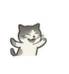 シンプルな和を感じる猫スタンプ（個別スタンプ：1）