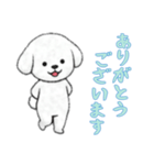 [ありがとうございます]ビションフリーゼ（個別スタンプ：5）