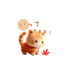 羊毛フェルトぬいぐるみ茶トラ猫～秋日常②（個別スタンプ：6）