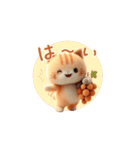 羊毛フェルトぬいぐるみ茶トラ猫～秋日常②（個別スタンプ：21）