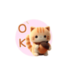 羊毛フェルトぬいぐるみ茶トラ猫～秋日常②（個別スタンプ：22）