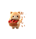 羊毛フェルトぬいぐるみ茶トラ猫～秋日常②（個別スタンプ：39）