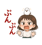 女の子と小鳥の日常 可愛らしく喜怒哀楽（個別スタンプ：4）