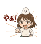 女の子と小鳥の日常 可愛らしく喜怒哀楽（個別スタンプ：16）