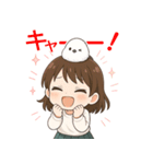 女の子と小鳥の日常 可愛らしく喜怒哀楽（個別スタンプ：32）