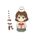 女の子と小鳥の日常 可愛らしく喜怒哀楽（個別スタンプ：34）