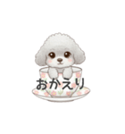ティーカッププードル グレー（日常会話）（個別スタンプ：15）