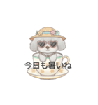 ティーカッププードル グレー（日常会話）（個別スタンプ：35）