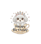 ティーカッププードル グレー（日常会話）（個別スタンプ：36）