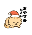 可愛いトラ猫のゆるかわクリスマススタンプ（個別スタンプ：5）