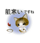 色々な猫14-1 短毛-立ち耳-キジトラ白（個別スタンプ：22）