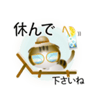 色々な猫14-2 短毛-垂れ耳-キジトラ白（個別スタンプ：13）