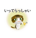 色々な猫14-2 短毛-垂れ耳-キジトラ白（個別スタンプ：15）