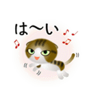 色々な猫14-2 短毛-垂れ耳-キジトラ白（個別スタンプ：29）
