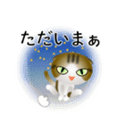 色々な猫14-2 短毛-垂れ耳-キジトラ白（個別スタンプ：38）