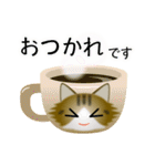 色々な猫14-3 長毛-立ち耳-キジトラ白（個別スタンプ：9）