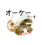 色々な猫14-3 長毛-立ち耳-キジトラ白（個別スタンプ：28）