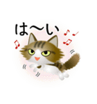 色々な猫14-3 長毛-立ち耳-キジトラ白（個別スタンプ：29）