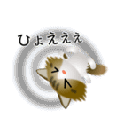 色々な猫14-3 長毛-立ち耳-キジトラ白（個別スタンプ：35）