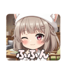 白猫みなみちゃんスタンプ（個別スタンプ：6）