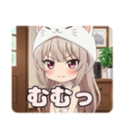 白猫みなみちゃんスタンプ（個別スタンプ：10）