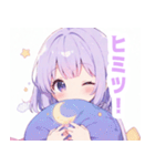 優しい月夜の女の子スタンプ（個別スタンプ：14）
