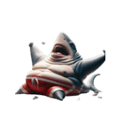 ボクシングサメのユニーク瞬間（個別スタンプ：4）