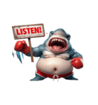 ボクシングサメのユニーク瞬間（個別スタンプ：5）