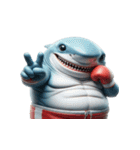 ボクシングサメのユニーク瞬間（個別スタンプ：6）