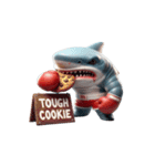 ボクシングサメのユニーク瞬間（個別スタンプ：14）