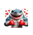ボクシングサメのユニーク瞬間（個別スタンプ：15）