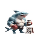 ボクシングサメのユニーク瞬間（個別スタンプ：16）