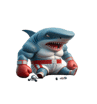 ボクシングサメのユニーク瞬間（個別スタンプ：17）