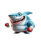 ボクシングサメのユニーク瞬間（個別スタンプ：18）