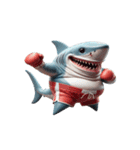 ボクシングサメのユニーク瞬間（個別スタンプ：19）